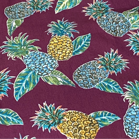 Cooke Street Pineapple Hawaiian Shirt Purple Aloha 2XL - Picture 5 of 8